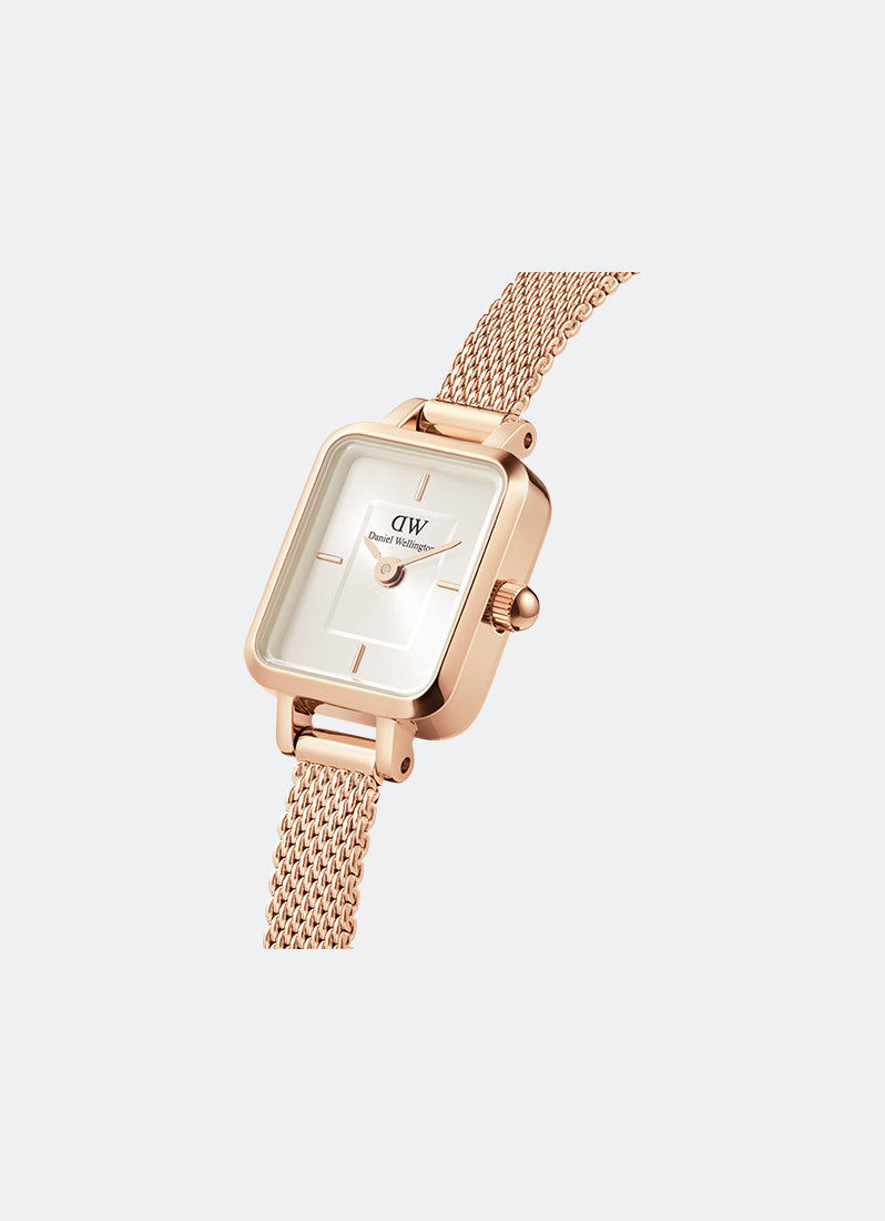 Jam Tangan Daniel Wellington Quadro Mini Melrose Rose Gold Champagne DW00100651