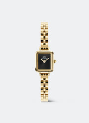 Jam Tangan Daniel Wellington Quadro Mini Onyx Arch 3-Link Onyx Sunray Gold (15.4x18.2) DW00100851