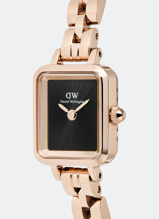 Jam Tangan Daniel Wellington Quadro Mini Onyx Arch 3-Link Sunray Rose Gold (15.4x18.2) DW00100848
