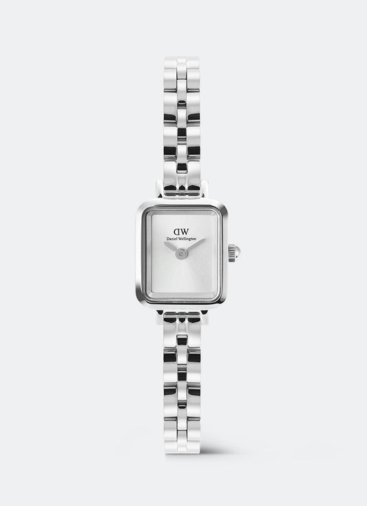 Jam Tangan Daniel Wellington Quadro Mini White Arch 3-Link Sunray Silver (15.4x18.2) DW00100844