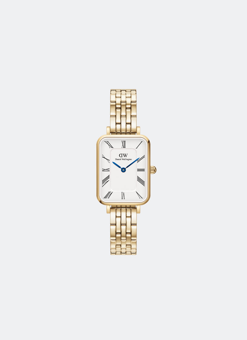 Jam Tangan Daniel Wellington Quadro Roman numerals 20x26 5-link G White DW00100688
