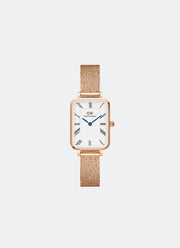 Jam Tangan Daniel Wellington Quadro Roman numerals 20x26 Melrose RG White DW00100687
