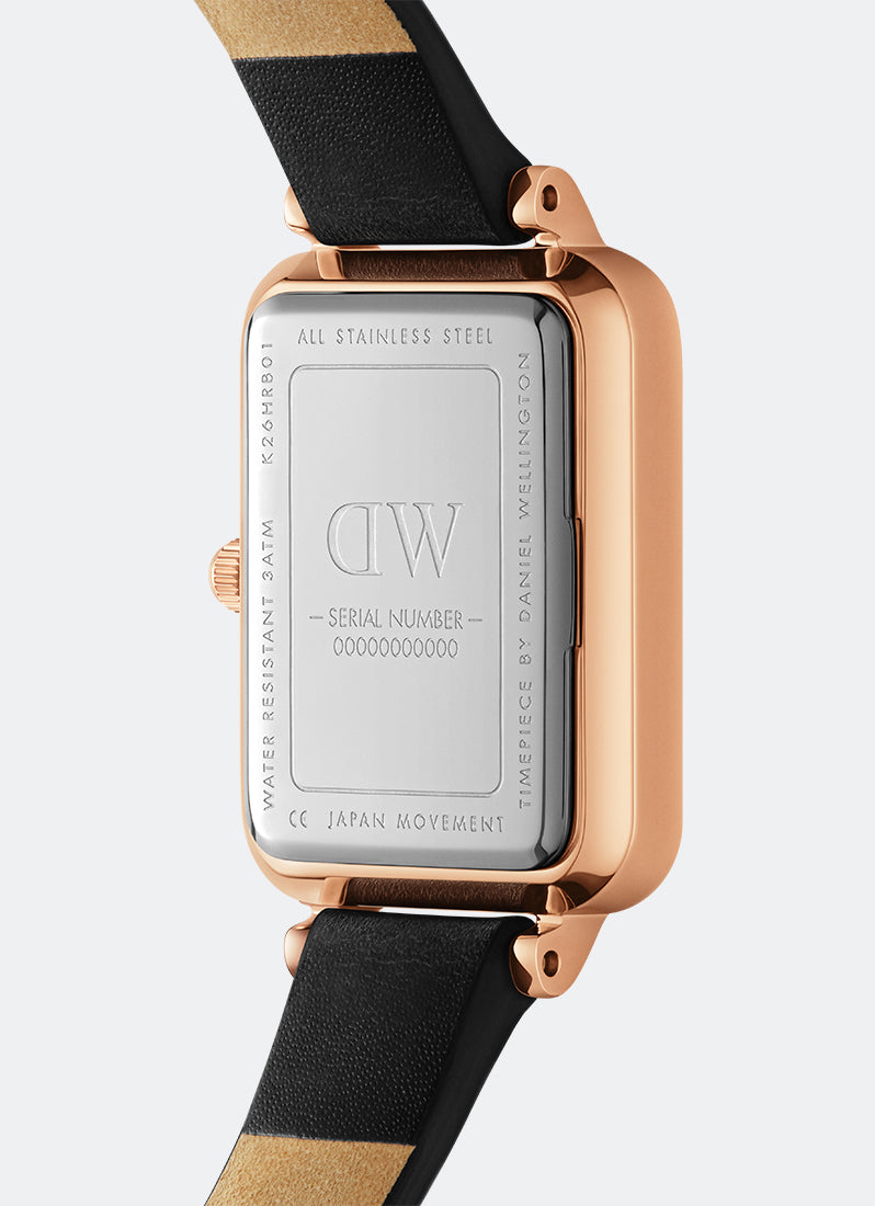Jam Tangan Daniel Wellington Quadro Roman numerals 20x26 Sheffield RG white DW00100689
