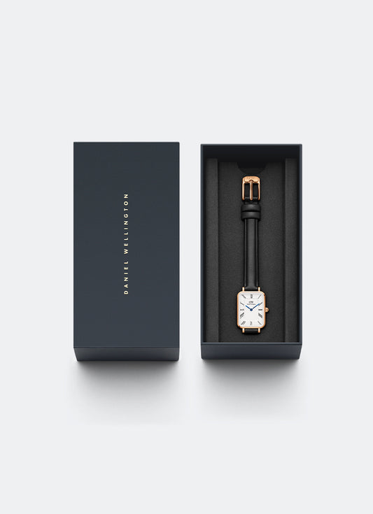 Jam Tangan Daniel Wellington Quadro Roman numerals 20x26 Sheffield RG white DW00100689