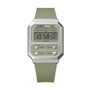 Jam Tangan Digital Green Resin Strap 32.7mm Unisex A100WEF-3ADF