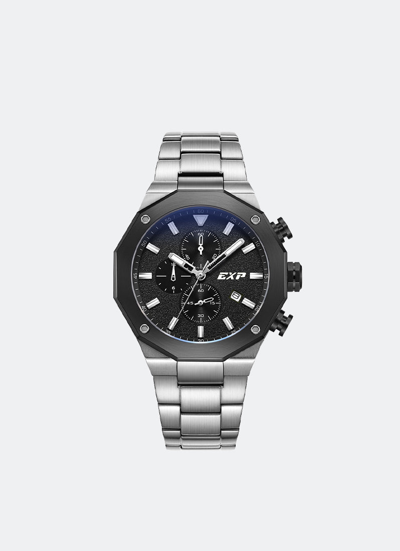 Jam Tangan Expedition Chronograph Men Quartz Band Black Black 43mm E6849MCBTBBA