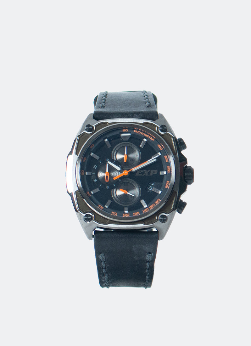Jam Tangan Expedition Chronograph Men Quartz Band Black Black 44mm E6835MCLIGBAGN
