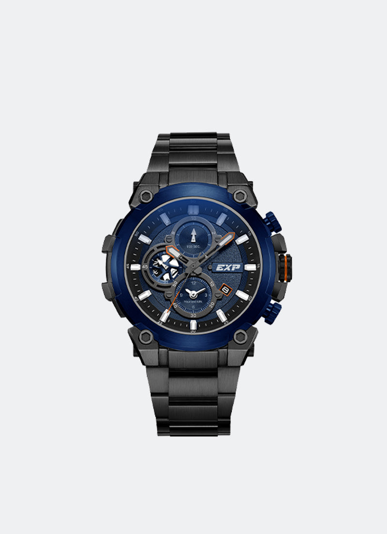 Jam Tangan Expedition Chronograph Men Quartz Band Black Black 44mm E6841MCBUBBU