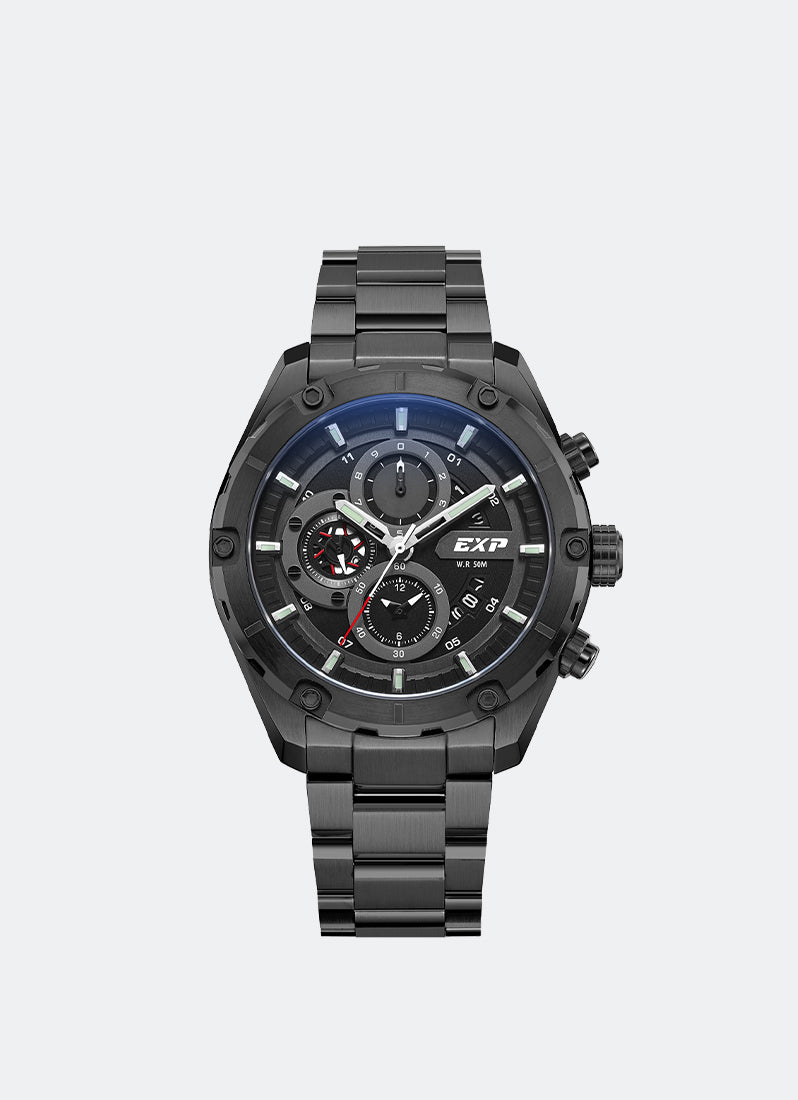 Jam Tangan Expedition Chronograph Men Quartz Band Black Black 45mm E6839MCBIGBA