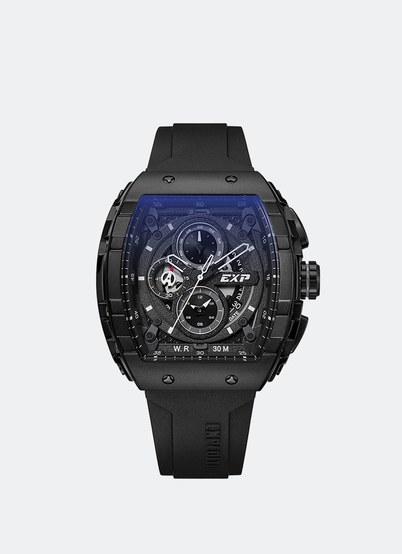 Jam Tangan Expedition Chronograph Men Quartz Band Black Black 47x51mm E6782MCRIPBA