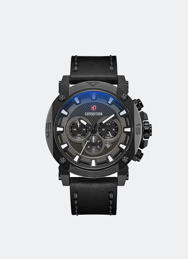Jam Tangan Expedition Chronograph Men Quartz Band Black Black 48mm E6606MCLIPBASL