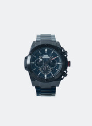 Jam Tangan Expedition Chronograph Men Quartz Band Black Blue 44.6mm E6830MCBIPBU