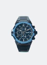Jam Tangan Expedition Chronograph Men Quartz Band Black Blue 44.6mm E6838MCBUBBU