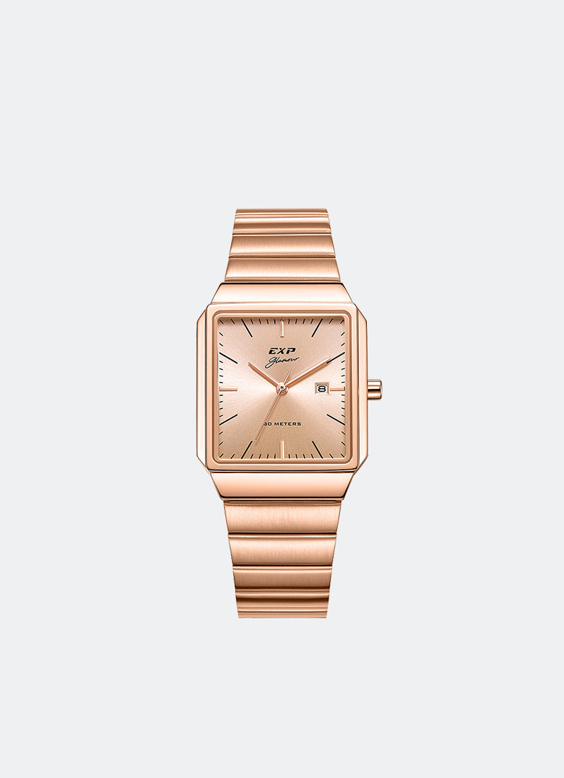 Jam Tangan Expedition Classic Women Quartz Band Rose Gold Rose Gold 28x37mm E6854LDBRGLN