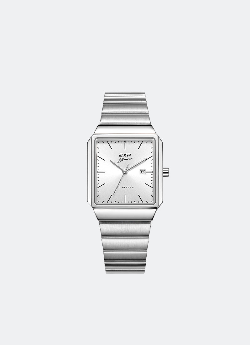 Jam Tangan Expedition Classic Women Quartz Band Silver Silver 28x37mm E6854LDBSSSL