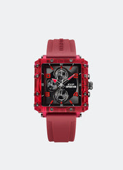 Jam Tangan Expedition Ladies Multifunction Band Red Black 38 x 45mm E6808MFRIGBARE