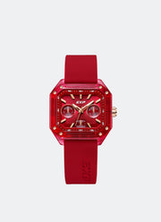 Jam Tangan Expedition Ladies Quartz Silicone Band Red Red Dial 34x37mm E6840MFRRGRE