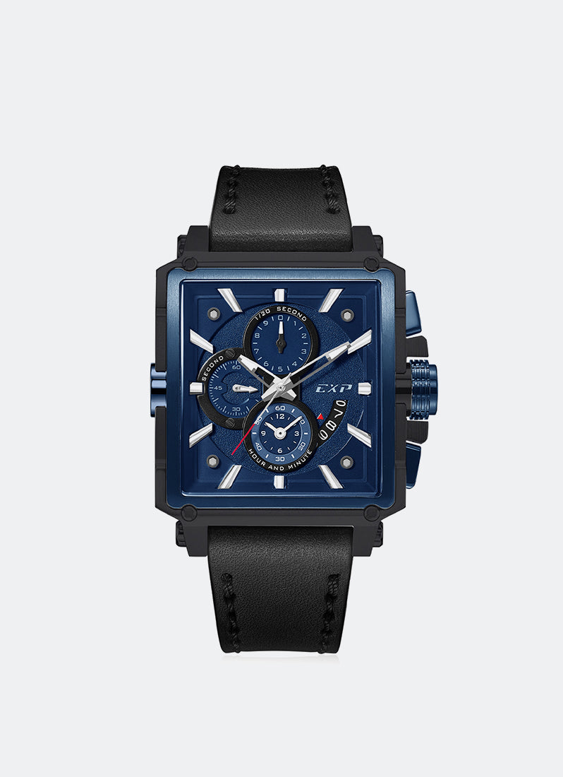 Jam Tangan Expedition Men Chronograph Band Two Tone Blue 41x55mm E6618MCLUBBU