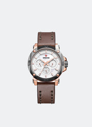 Jam Tangan Expedition Multifunction Men Quartz Band Two Tone Silver 37mm E6606BFLRGSL