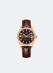 Jam Tangan Expedition Pair Women Quartz Band Rose Gold Brown 32mm E6865LDLRGBO
