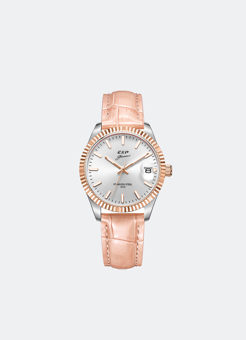 Jam Tangan Expedition Pair Women Quartz Band Two Tone Silver 32mm E6865LDLTRSL