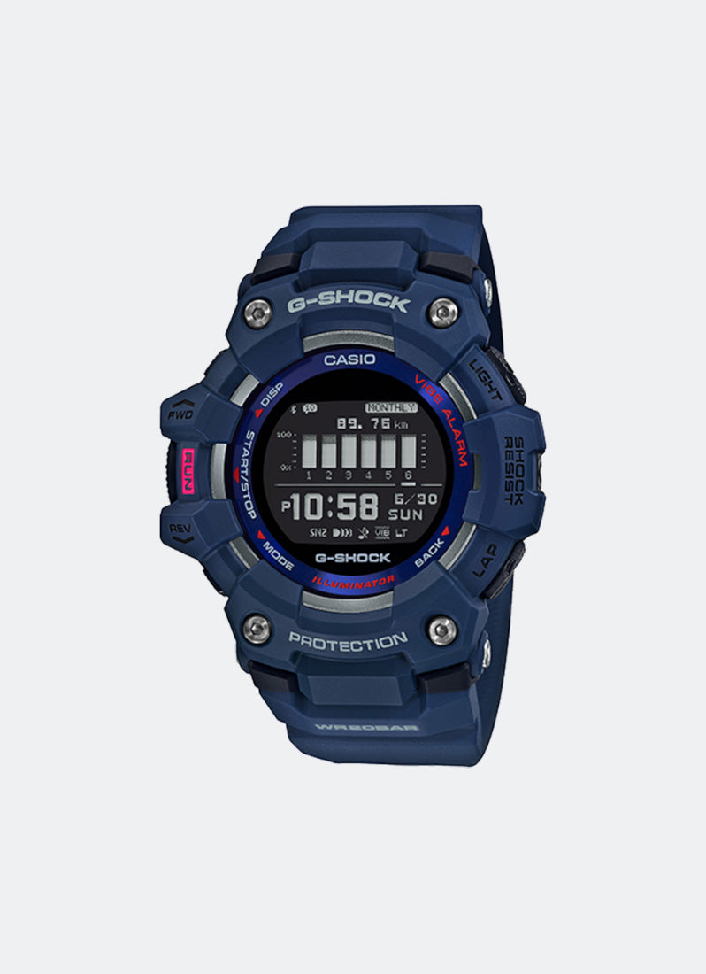 Jam Tangan G-Shock Digital Black Dial Blue Resin Strap 49.3mm Men GBD-100-2DR