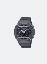 Jam Tangan G-Shock Digital analog Black Dial Grey Resin Strap 45.4mm Men GA-2100PTS-8ADRa