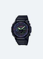 Jam Tangan G-Shock Digital analog Black Resin Strap 45.4mm Men GA-2100RGB-1ADR