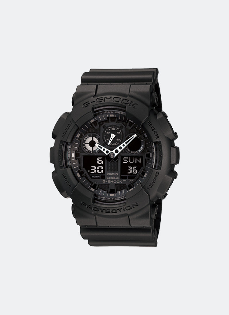Jam Tangan G-Shock Digital analog Black Resin Strap 51.2mm Men GA-100-1A1DR-BSK