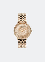 Jam Tangan Olivia Burton 3D-Sunflower Tonal Sunray Dial Rose Gold Bracelet 35mm 24000253