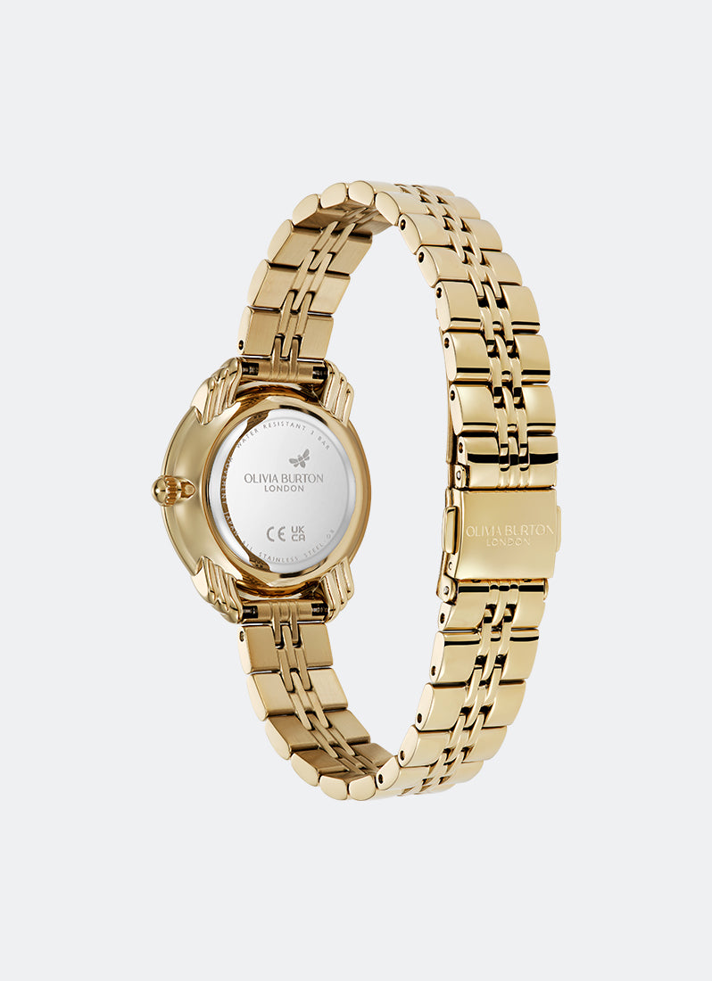 Jam Tangan Olivia Burton Art Deco 2.0 Forest Green & Gold Bracelet 30mm 24000294