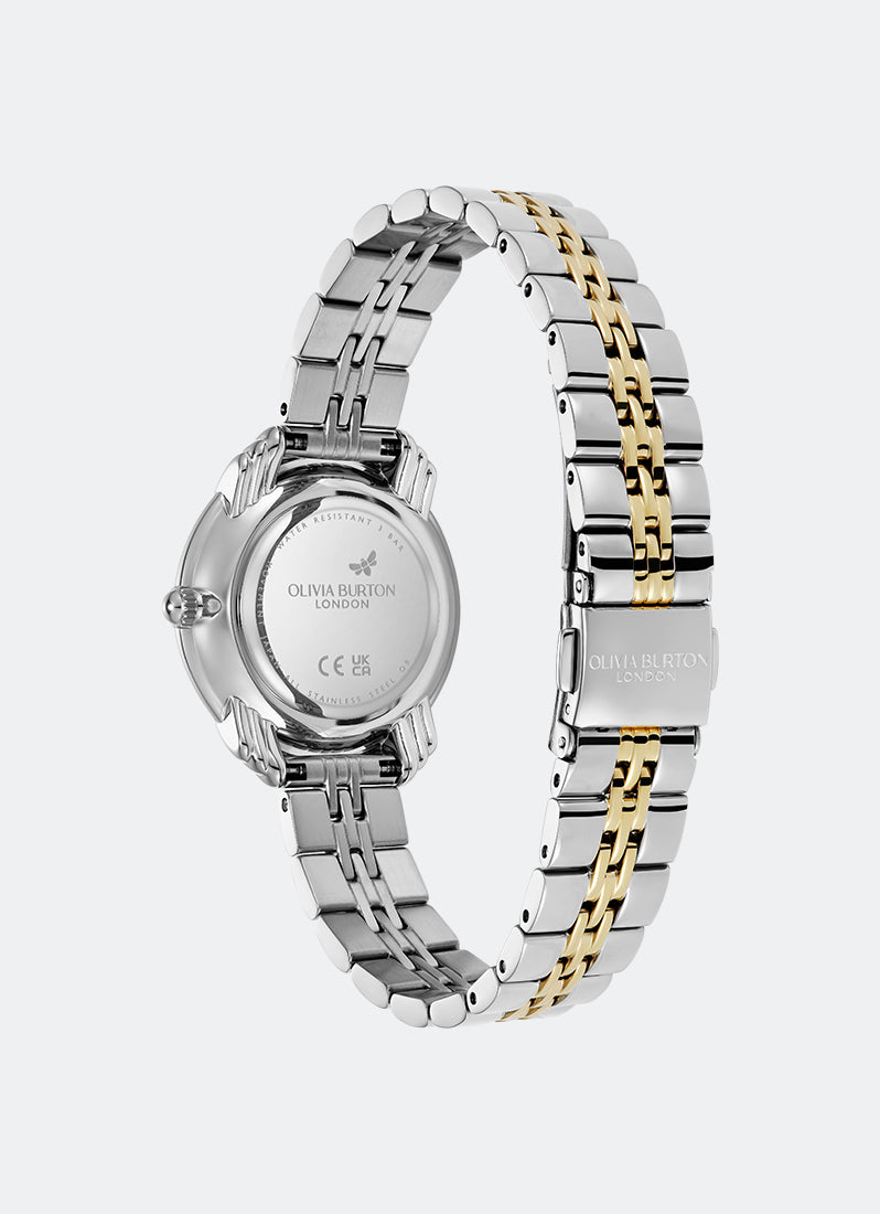 Jam Tangan Olivia Burton Art Deco 2.0 Navy & 2-Tone Bracelet 30mm 24000296