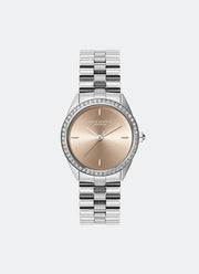 Jam Tangan Olivia Burton Bejewelled Trench Coat & Silver Bracelet 34mm 24000271