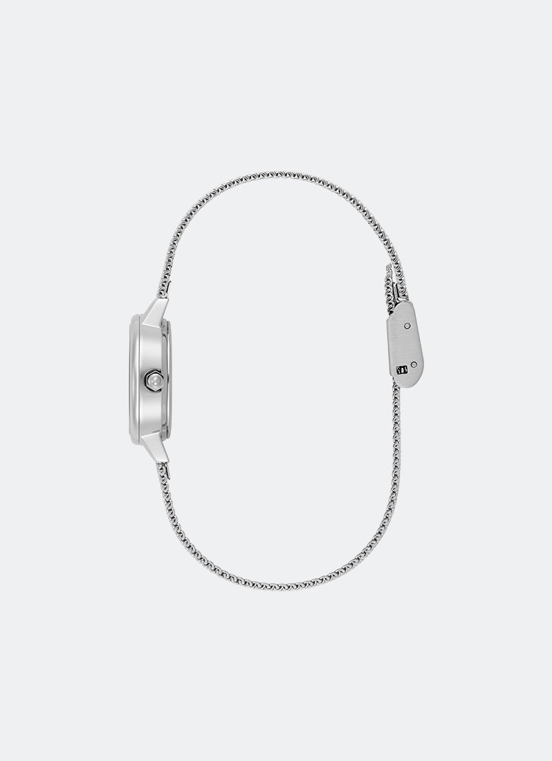 Jam Tangan Olivia Burton Clasic Mini Turquoise & Silver Mesh 23mm 24000245