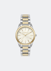 Jam Tangan Olivia Burton Classic Glowful Ivory & Two Tone Bracelet 34mm - 24000239