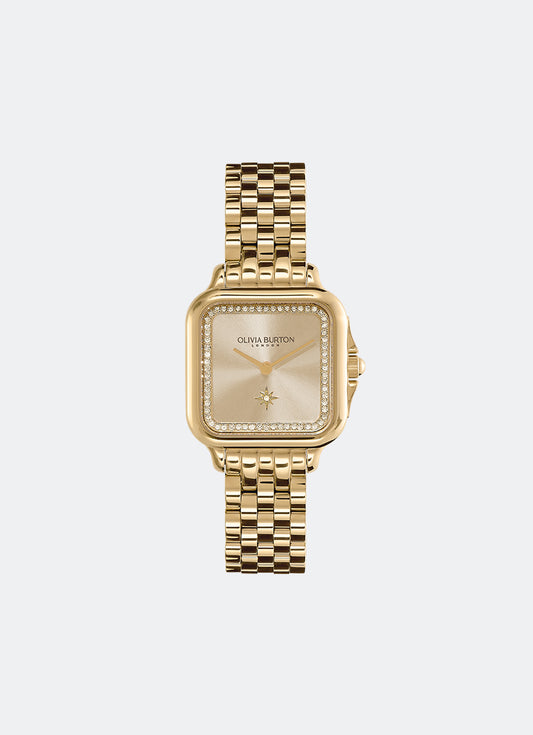 Olivia Burton Classic Grosvenor Gold Bracelet 28mm Front
