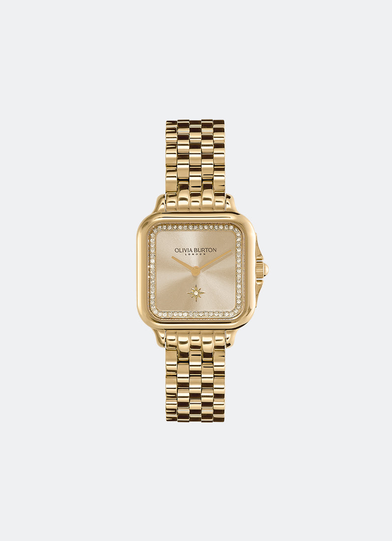 Olivia Burton Classic Grosvenor Gold Bracelet 28mm Front
