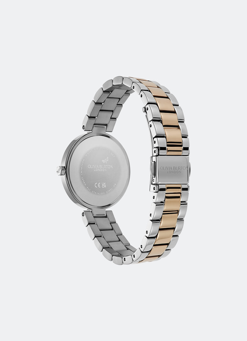 Jam Tangan Olivia Burton Classic T-Bar Chalk Blue Dial 3 Link Bracelet 32mm - 24000261