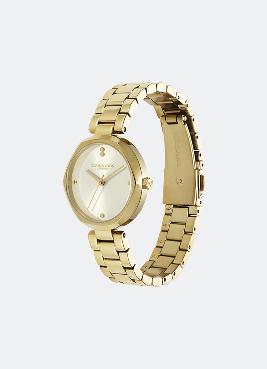 Jam Tangan Olivia Burton Classic T-Bar Ivory Dial 3 Link Bracelet 32mm - 24000260