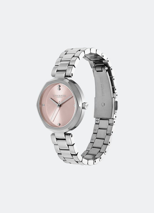 Jam Tangan Olivia Burton Classic T-Bar Mellow Rose Dial 3 Link Bracelet 32mm - 24000259