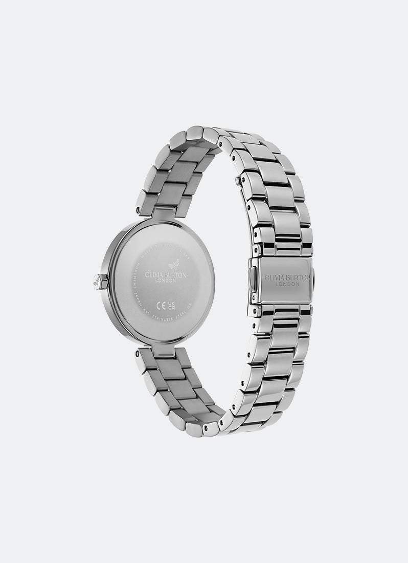 Jam Tangan Olivia Burton Classic T-Bar Mellow Rose Dial 3 Link Bracelet 32mm - 24000259