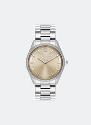 Jam Tangan Olivia Burton Coin Edge Bezel Nude Sunray Dial with SS 38mm - 24000177