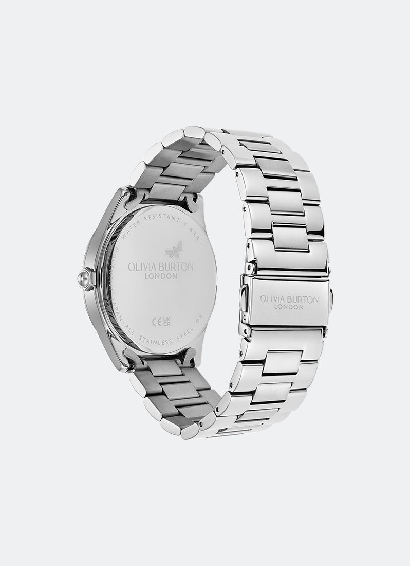 Jam Tangan Olivia Burton Coin Edge Bezel Nude Sunray Dial with SS 38mm - 24000177
