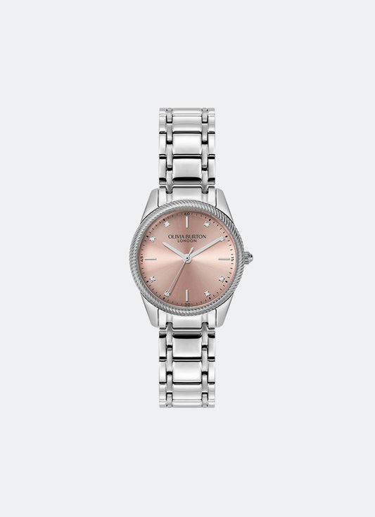 Jam Tangan Olivia Burton Egerton Blush & Silver Bracelet 28mm 24000289