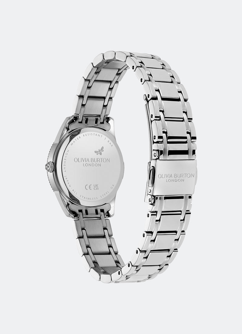 Jam Tangan Olivia Burton Egerton Blush & Silver Bracelet 28mm 24000289