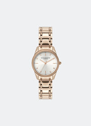 Jam Tangan Olivia Burton Egerton White & Rose Gold Bracelet 28mm 24000291