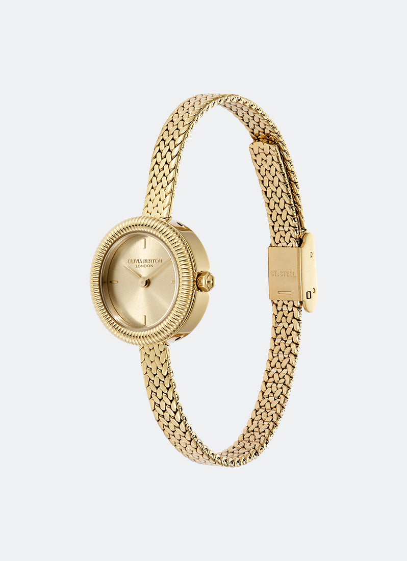 Jam Tangan Olivia Burton Finery Gold Mesh 20mm 24000279