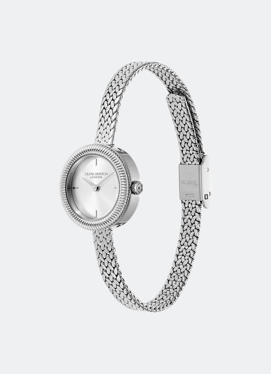 Jam Tangan Olivia Burton Finery Silver Mesh 20mm 24000278 6