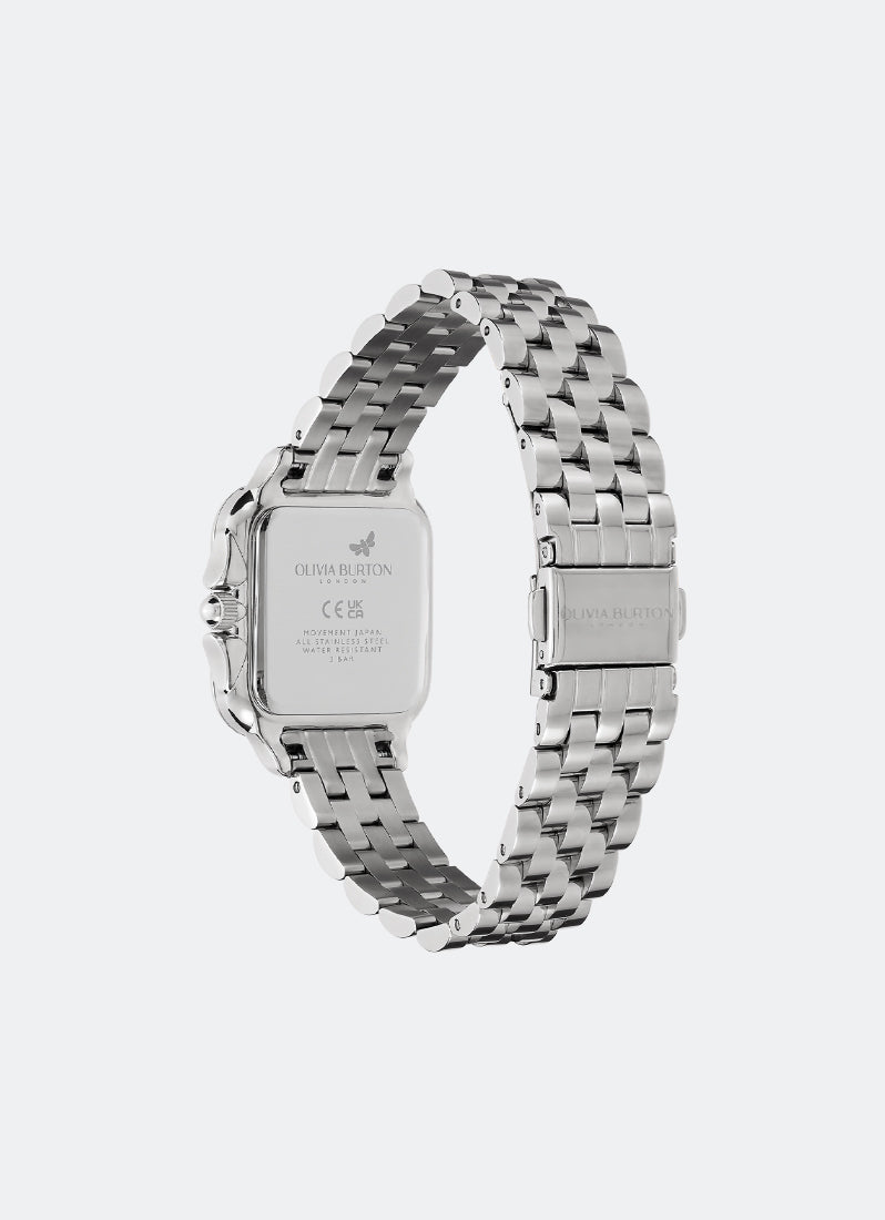 Jam Tangan Olivia Burton Grosvenor Blue Sunray Bracelet Watch 28mm - 24000083