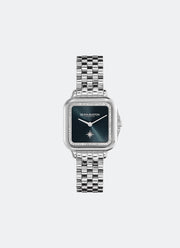 Jam Tangan Olivia Burton Grosvenor Blue Sunray Bracelet Watch 28mm - 24000083